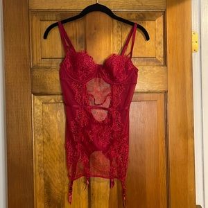 Victoria’s Secret red dress garter belt